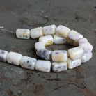 19x12mm Pink Peruvian Opal Plain Rectangles 16 inch 20 beads - The Bead Traders