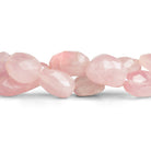 19x13mm Rose Quartz Faceted Nuggets 15 inch 19 beads - The Bead Traders