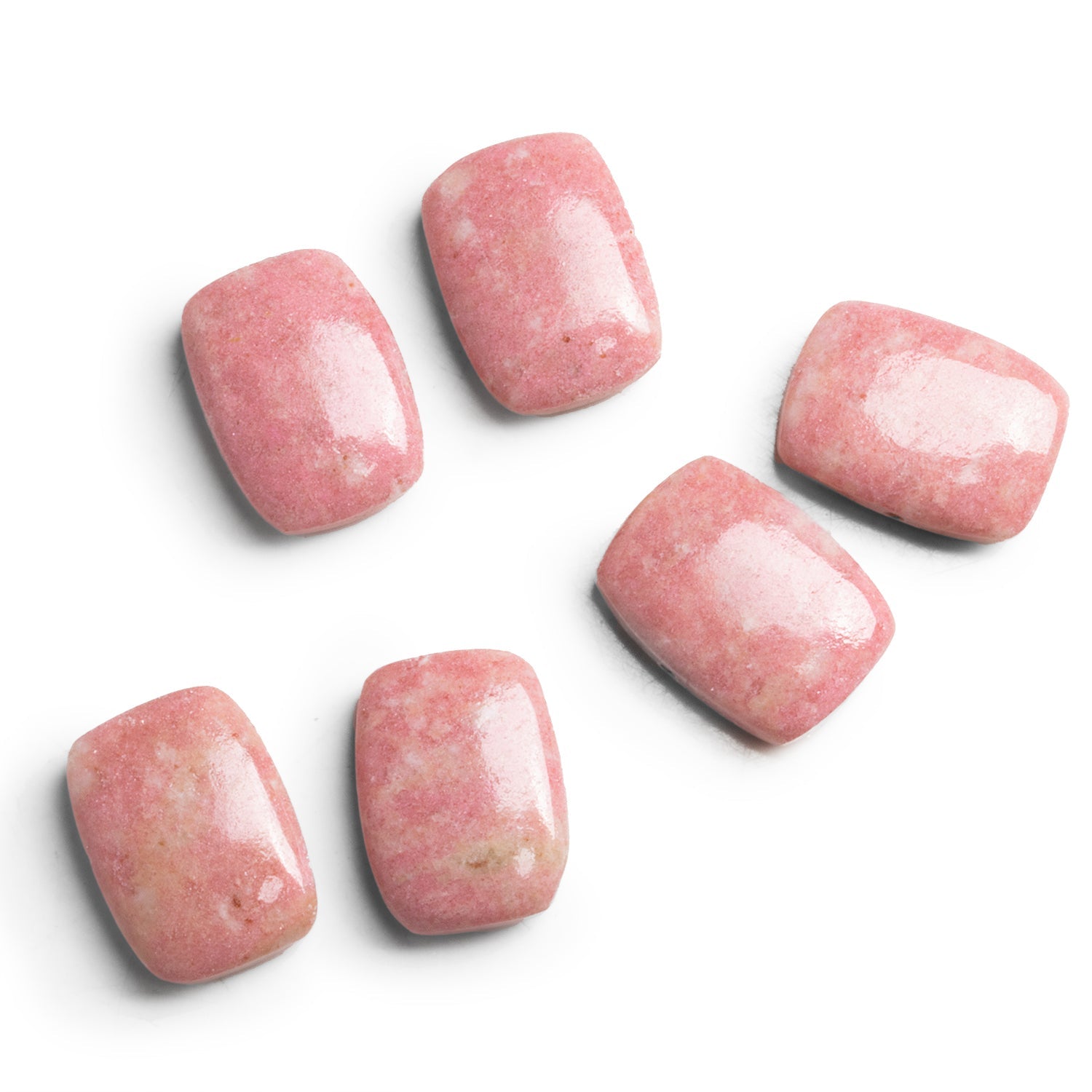19x14mm Thulite Side - Drilled Cushions 2 Beads - The Bead Traders