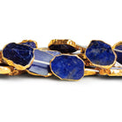19x15mm Gold Leafed Sodalite Slices 7 inch 7 beads - The Bead Traders