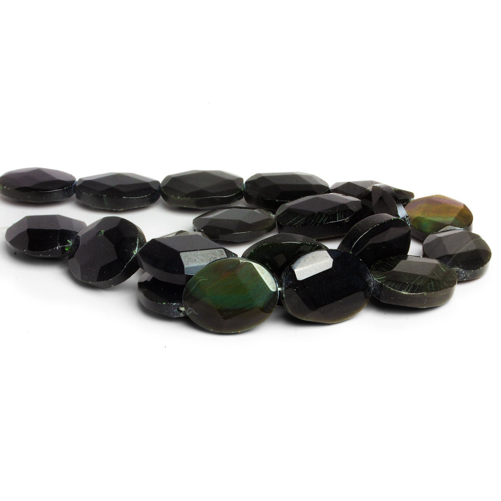 19x16mm Rainbow Obsidian Faceted Ovals 16 inch 20 beads - The Bead Traders