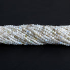 2 - 2.5mm Rainbow Moonstone Handcut Rounds 12 inch 120 beads - The Bead Traders