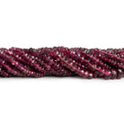 2 - 5mm Rubelite Tourmaline Faceted Rondelles 19 inch 300 beads - The Bead Traders