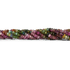 2 - 6mm Multicolor Tourmaline Faceted Rondelles 16 inch 180 beads - The Bead Traders