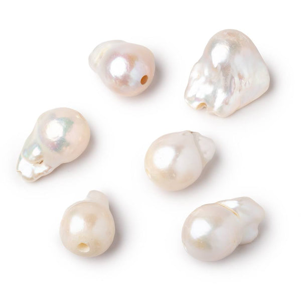 20-25mm Off White Ultra Baroque Large Hole Freshwater Pearl Focal 1pc