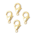 20mm 22kt Gold plated Shiny Lobster Clasp Set of 4 - The Bead Traders
