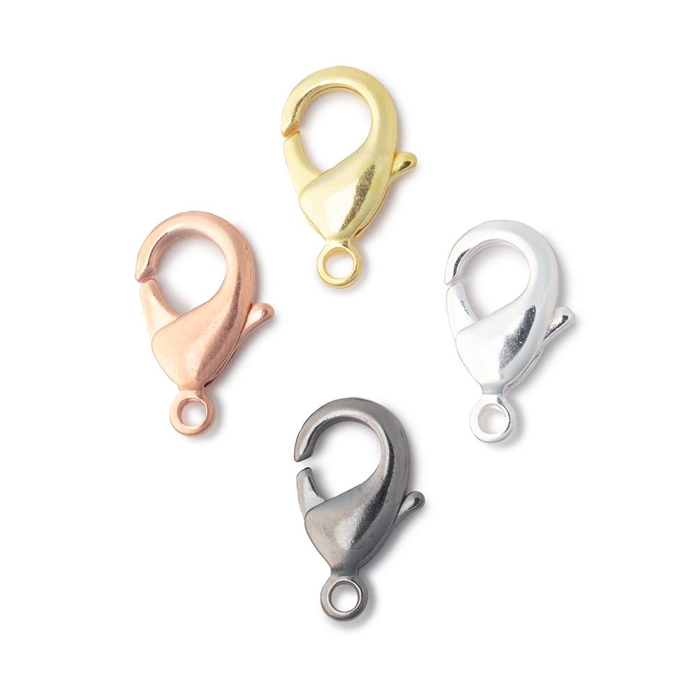 20mm Black Gold plated Shiny Lobster Clasp Set of 4 - The Bead Traders