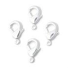 20mm Sterling Silver plated Shiny Lobster Clasp Set of 4 - The Bead Traders