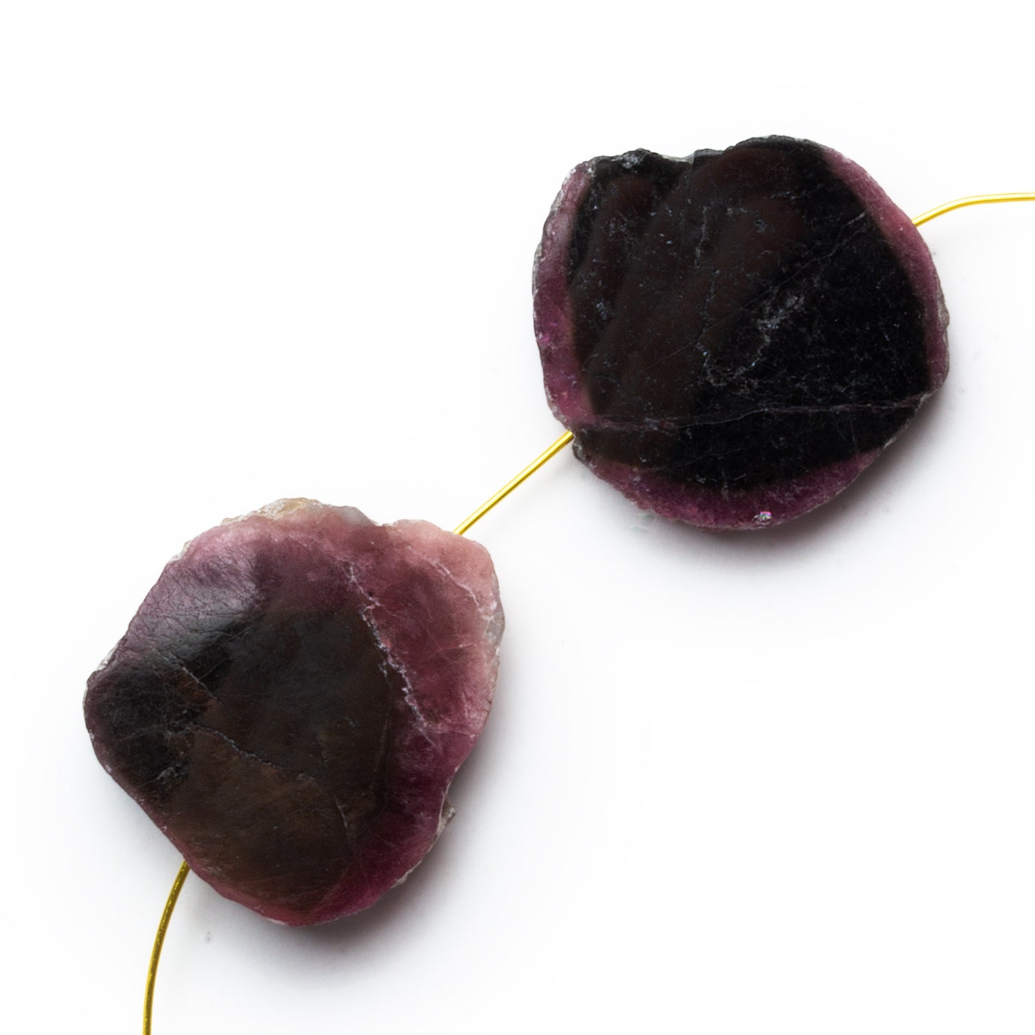 20mm Tourmaline Slices Set of 2 Beads - The Bead Traders