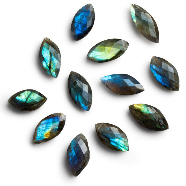 20x10mm Labradorite Faceted Marquise Focal 1 Bead