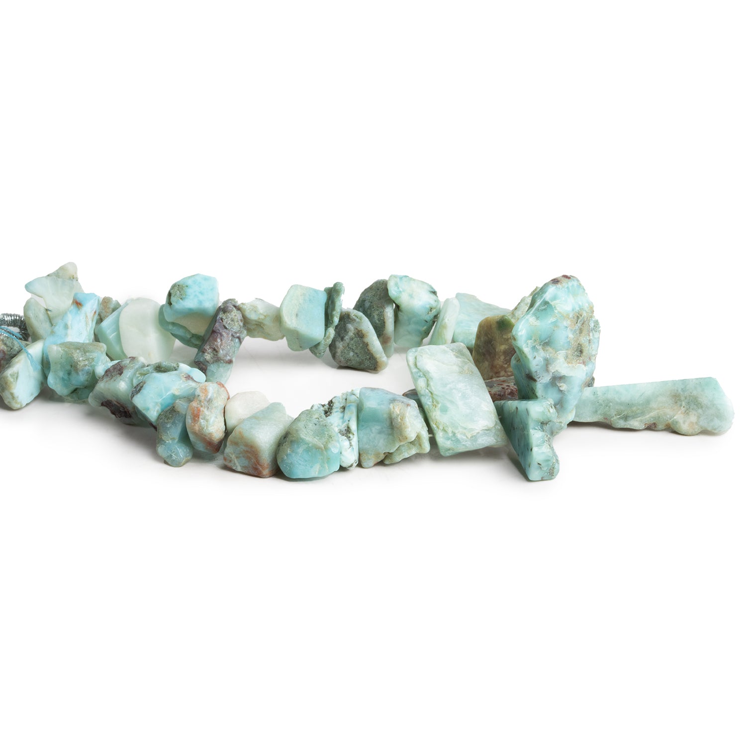 20x12mm Larimar Chips 7.5 inch 38 beads - The Bead Traders