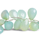 20x14mm Blue Chalcedony Faceted Pears 7.5 inch 11 beads - The Bead Traders