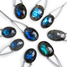20x14mm Labradorite Faceted Oval Focal 1 Bead - The Bead Traders