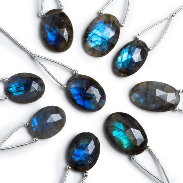 20x14mm Labradorite Faceted Oval Focal 1 Bead