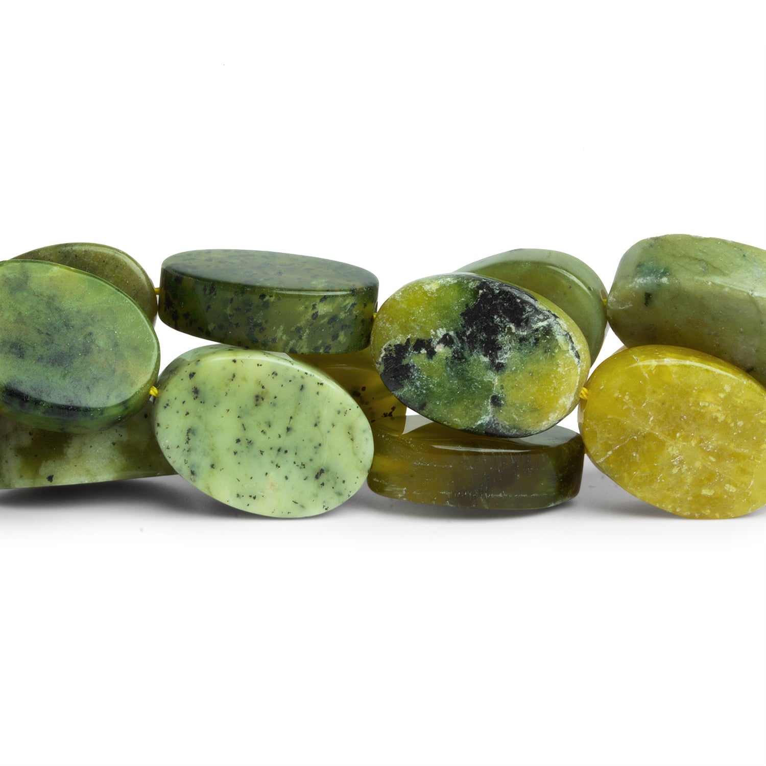 20x14mm Serpentine Plain Ovals 16 inch 20 beads - The Bead Traders