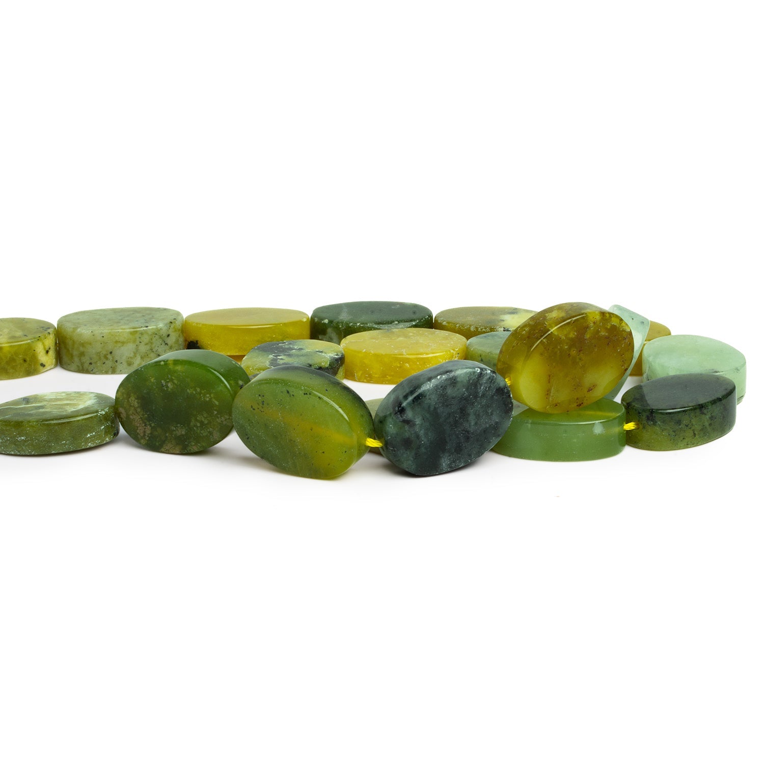 20x14mm Serpentine Plain Ovals 16 inch 20 beads - The Bead Traders