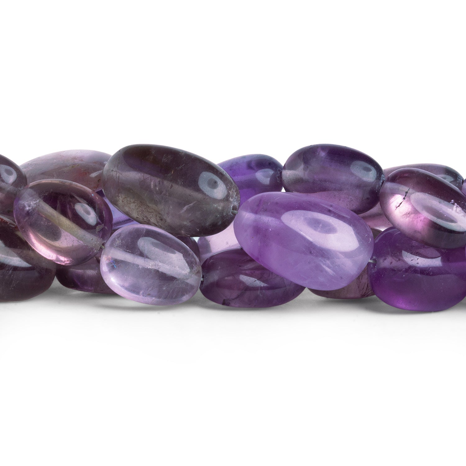 20x15mm Ametrine Plain Nuggets 18 inch 28 beads - The Bead Traders