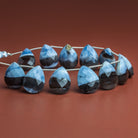 20x15mm Denim Opal Faceted Pears 7.5 inch 11 beads - The Bead Traders