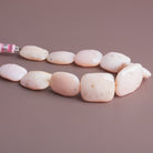 20x15mm Pink Peruvian Opal Faceted Rectangles 7.5 inch 10 beads - The Bead Traders