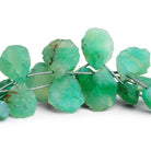 20x16mm Green Agate Hammer Faceted Pears 7 inch 8 beads - The Bead Traders