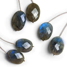 20x16mm Labradorite Faceted Ovals 2 Beads - The Bead Traders