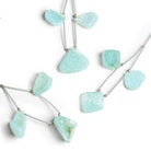 20x16mm Light Blue Drusy Nugget Focals Set of 3 Beads - The Bead Traders