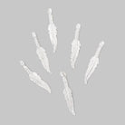 20x5mm Feather Pendant Charm Set of 6 pieces - The Bead Traders