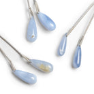20x8mm Turkish Chalcedony Plain Teardrop Focals 2 Beads - The Bead Traders