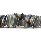 21x11mm Grey Moonstone Long Chips 7.5 inch 61 beads - The Bead Traders