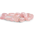 21x12mm Rose Quartz Faceted Nuggets 15 inch 20 beads - The Bead Traders