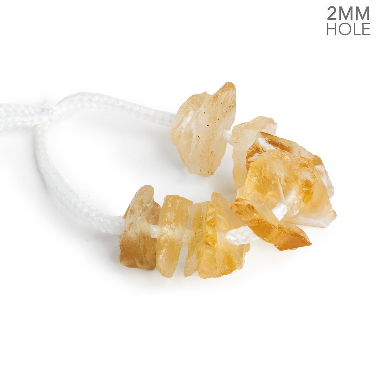 21x13mm Citrine Natural Crystals 2mm Large Hole 10 Beads - The Bead Traders