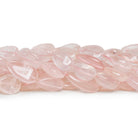 21x14mm Rose Quartz Plain Pears 12 inch 17 beads - The Bead Traders