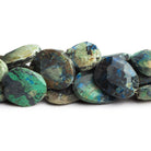 21x17mm Chrysocolla Faceted Nuggets 16 inch 17 beads - The Bead Traders
