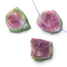 21x18mm Pink Tourmaline Slice Focals 3 Beads - The Bead Traders