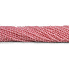 2.2mm Pink Chalcedony Microfaceted Rounds 12 inch 140 beads - The Bead Traders
