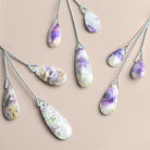22x10mm Morado Purple Opal Faceted Pear Focals 3 Beads - The Bead Traders