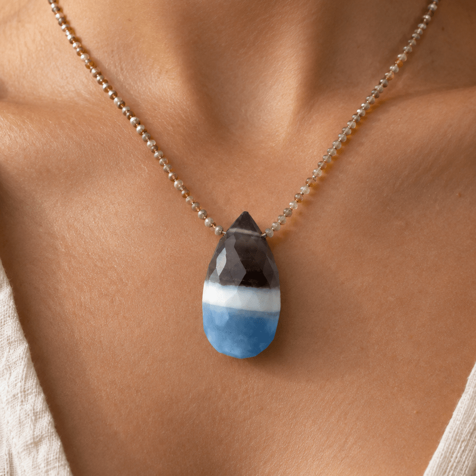 Denim Blue Opal Beads