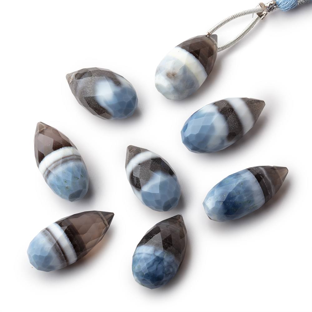 22x11mm Denim Opal Faceted Teardrop Focal 1 Bead - The Bead Traders