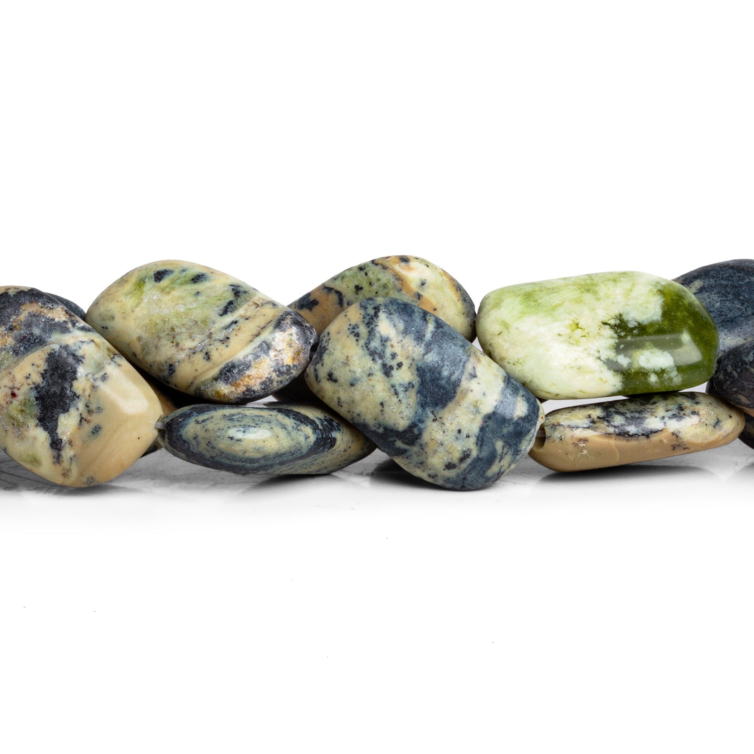 22x13mm Serpentine Nuggets 15 inch 17 beads - The Bead Traders