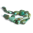 22x15mm Chinese Turquoise Plain Pears 15 inch 17 beads - The Bead Traders