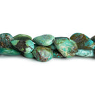 22x15mm Chinese Turquoise Plain Pears 15 inch 17 beads - The Bead Traders