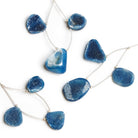 22x16mm Blue Drusy Nugget Focals Set of 3 Beads - The Bead Traders
