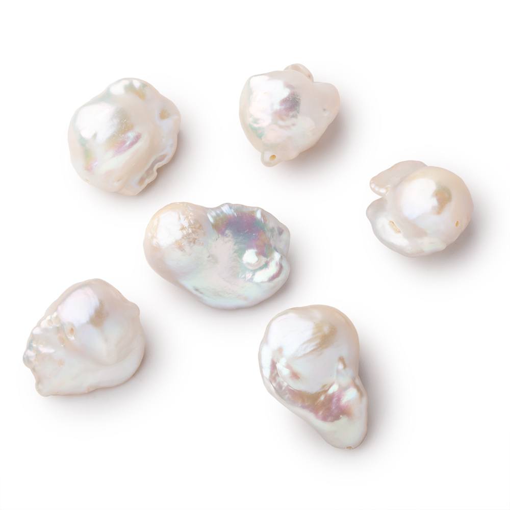 22x16mm Off White Ultra Baroque Freshwater Pearl Focal 1 Piece - The Bead Traders