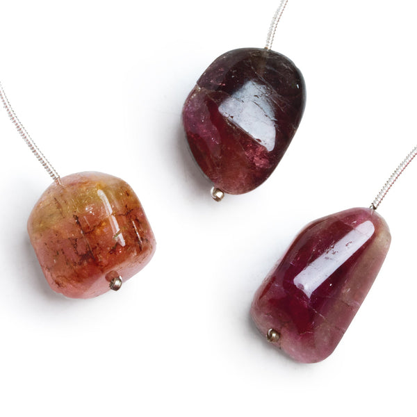 22x16mm Tourmaline Plain Nugget Focal 1 Bead