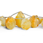 22x16mm Yellow Agate Hammer Faceted Pears 9 beads - The Bead Traders