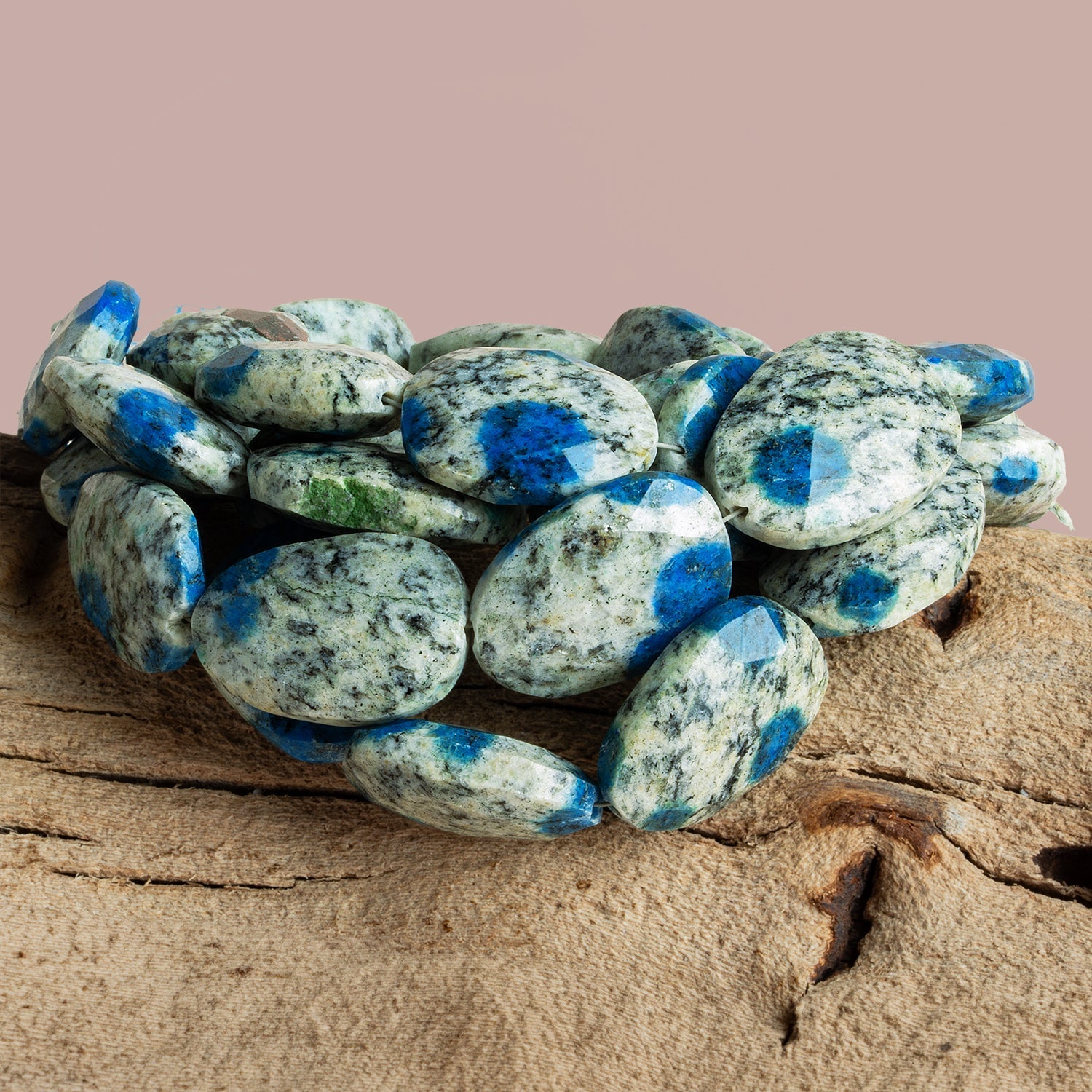 ★K2009★古代石 (105)　4.7㎝　大粒　縞瑪瑙　細密　スレマニ ビーズ Buy K2 Azurite Granite 