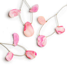22x18mm Pink Drusy Nugget Focals Set of 3 Beads - The Bead Traders