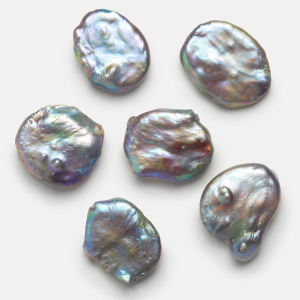 22x18mm Silver Peacock Baroque Pearl Focal 1 Bead