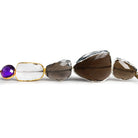 22x19mm Leafed Multi Gemstone Beads 6.5 inch 11 pieces - The Bead Traders