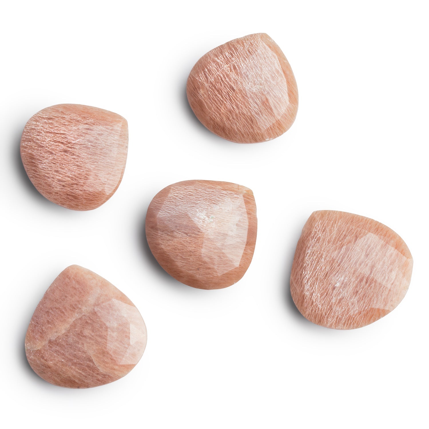23-25mm Feldspar Faceted Heart Focal 1 Bead - The Bead Traders